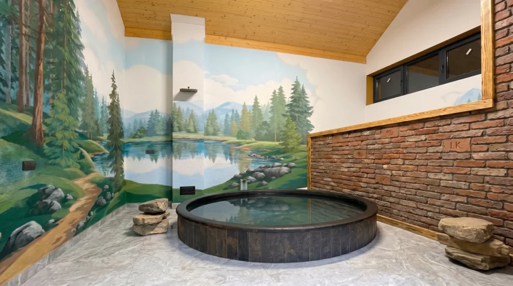 Гарячий чан у Східниці — карпатська купіль з розписом стін, Гірська Лаванда